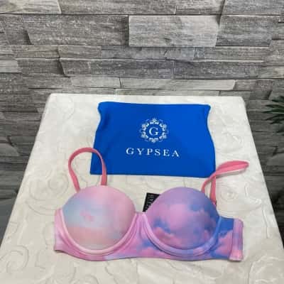 Gypsea Womens  Size 8 Bikini Top Blue / Pink  