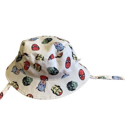 Marvel Kid's Retro Avengers Bucket Hat Off White  