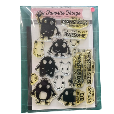 New “Monster Love” by My Favorite Things Cleat Stamps And Die-Namibia Matching Dies In Original Packaging