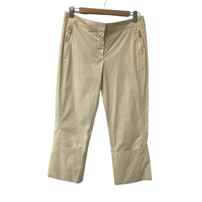 BRAND NEW KAUFMANFRANCO Capris Pants Size 8 Parchment Cotton Rich