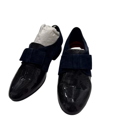  Midas Womens  Size 35 Black/Blue Bow Shoes 