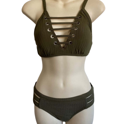 Women's SEAFOLLY  Size 10 Bikini Set Olive 