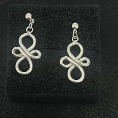 Silver 925 Infinity/Celtic Cross Women’s Earrings  