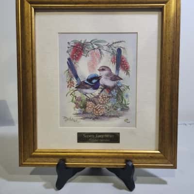 2x Bradford Exchange "Fairy Wren" Prints - EXCELLENT CONDITION - w/ Certs of Authenticity