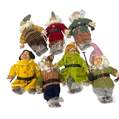 Vintage Snow White & the Seven Dwarfs Doll Set – Disney Style Collectibles (7 Pieces)