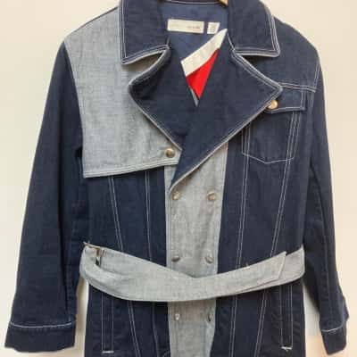 Sass & Bide Womens  Size 38 Trench Coat Blue 