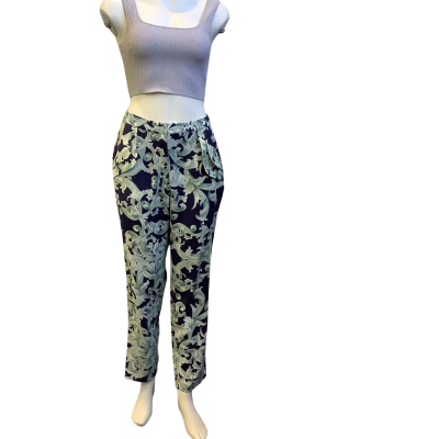 New - Cameo Womens Size L Mr. D. Pant Gilded Navy Mix
