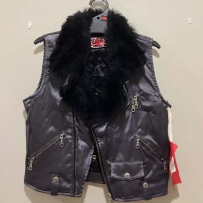 Mens Road Angels California Biker Black Vest