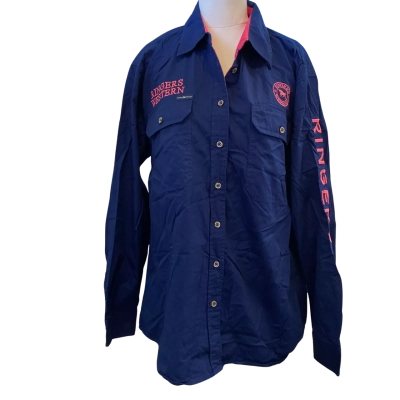 Ringers western Womens  Size 16 Long Sleeve Shirt Blue / Pink  