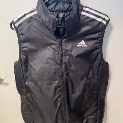 Adidas Unisex  Size 12 / 14 / M Vest Jacket Black  / White 