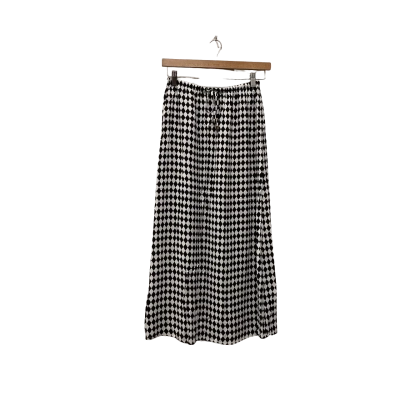 Haven  Size M / S Maxi Skirt Diamond Pattern Black  / White 