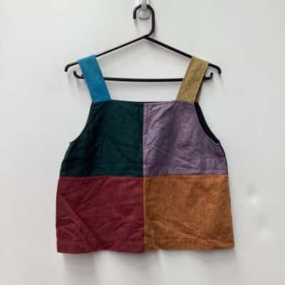 Gorman Womens  Size 8 Cropped Top / Short Sleeve Top Multicoloured 