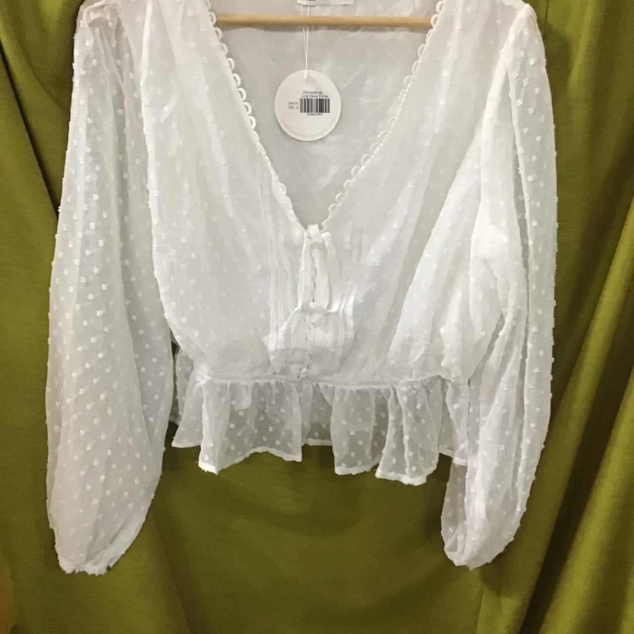 You + All, Womens, Size 16, Long Sleeve, Blouse, White (s)