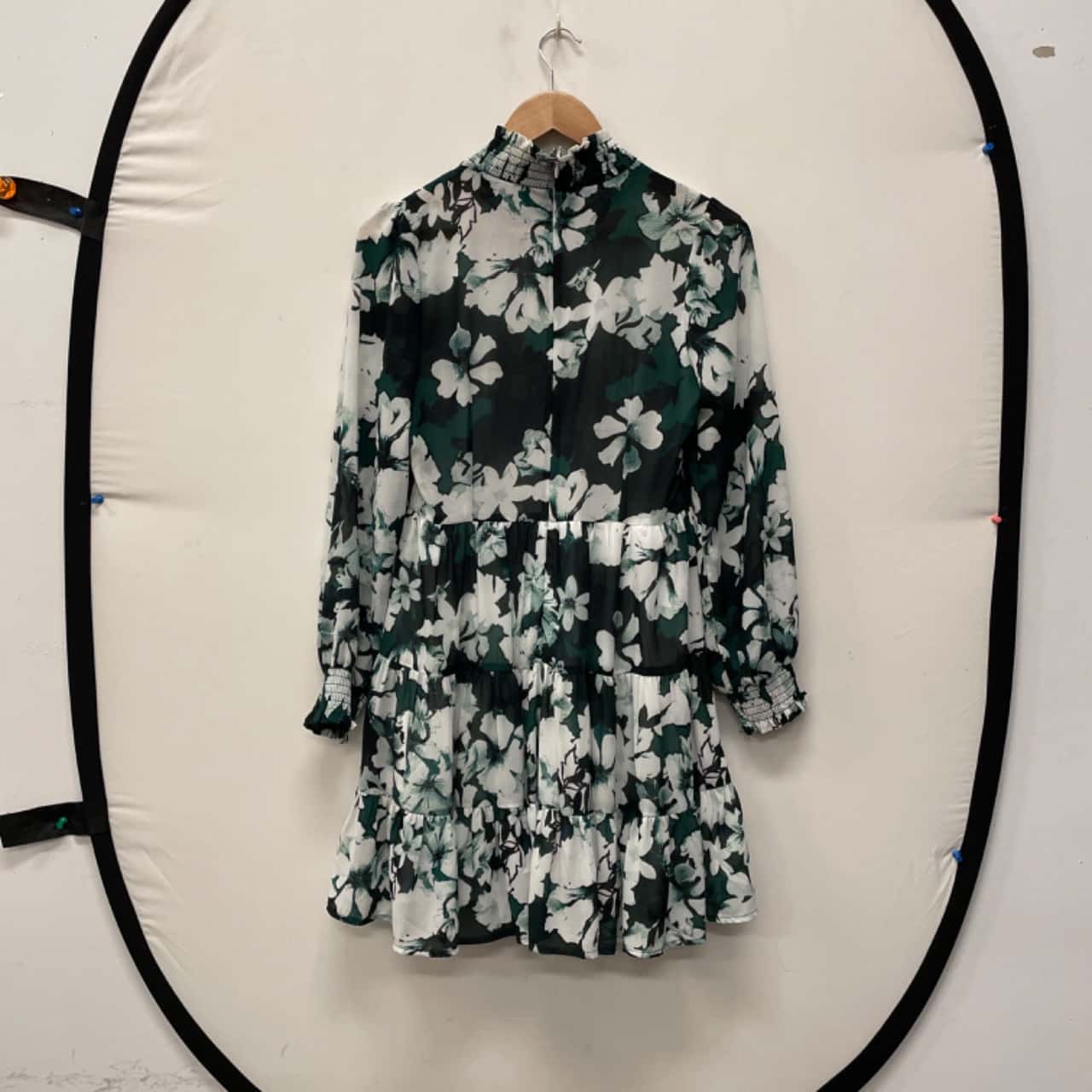 Dotti Womens Size 10 Floral Dress Floral / Green / White (s)