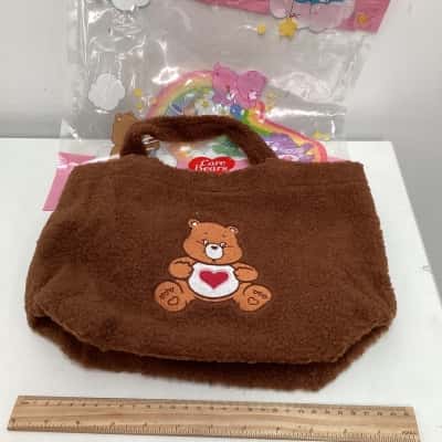 New Care Bears Tenderheart brown Sherpa fleece tote 