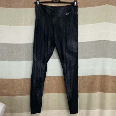 Nike Womens  Size M Leggings Black  / Pattern / White 