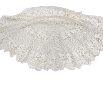 Vintage Hand Crotcheted Round Tablecloth 130cm HTH2