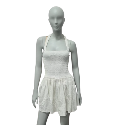 Meshki Womens  Size S Halter Neck Dress / Mini Dress White 