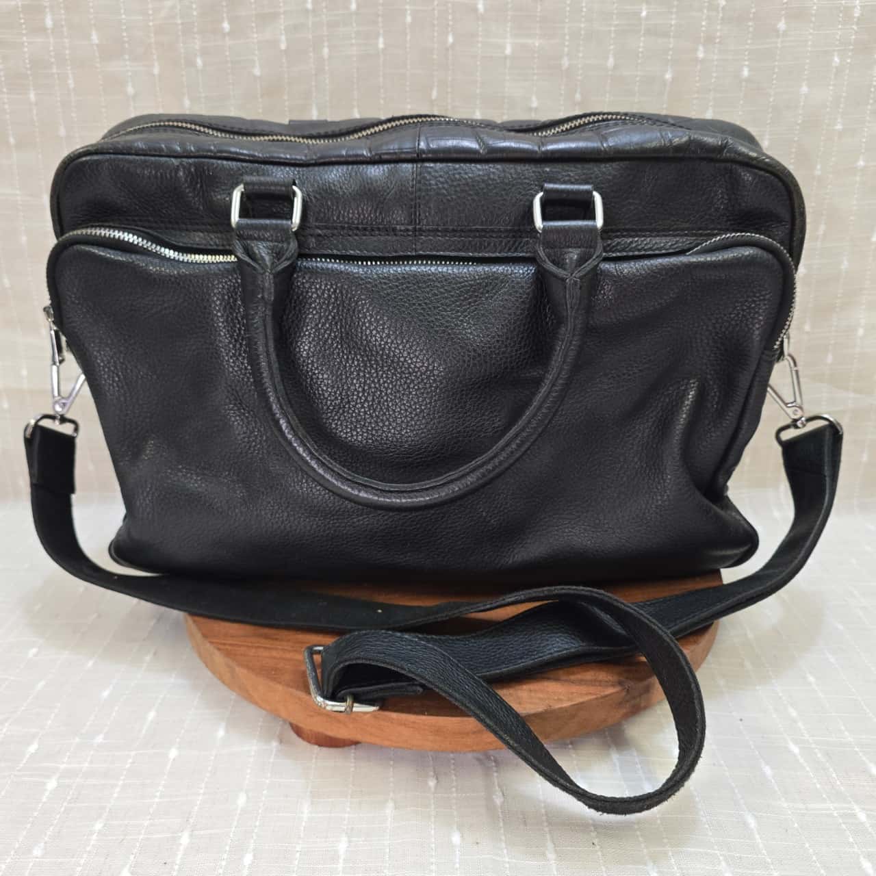 GUNMETAL CAPRI SATCHEL WITH CROSSBODY STRAP main image 1