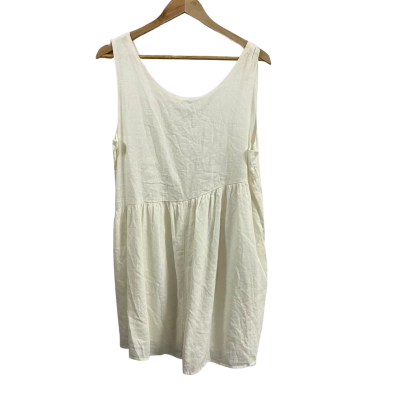 Miracle Womens  Size 14 Sleveless Linen Playsuit Off White 