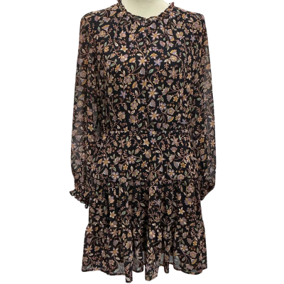 Sportsgirl Womens  Size 16 Casual Dress / Floral Dress / Long Sleeve Dress Blue / Floral 