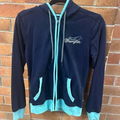Wrangler Womens  Size 8 Navy Blue Zip up Jacket 