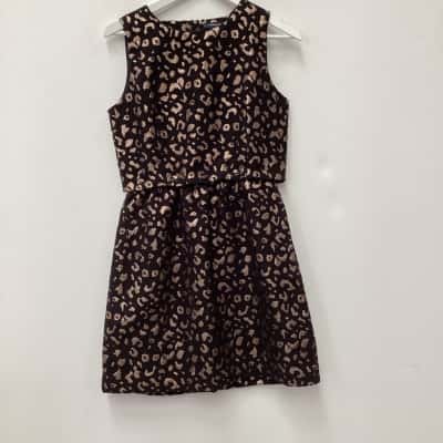 French Connection Womens  Size 10 Black  / Gold dress