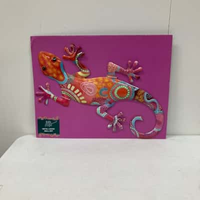 Bobbi Lockyer Indigenous Metal Lizard Wall Art 