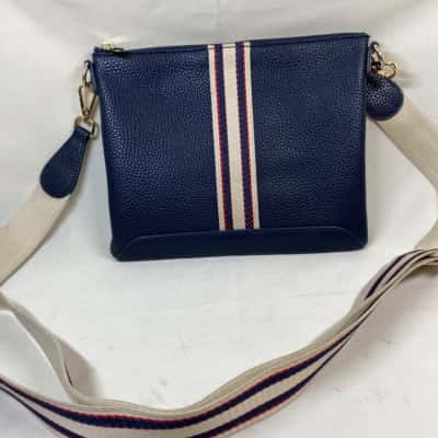 Elms + king Womens Cross Body Bag Navy Blue 