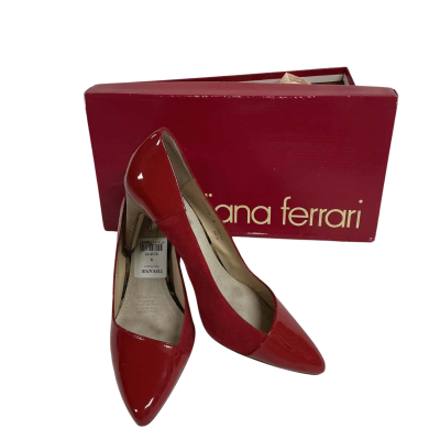 Diana Ferrari Womens Leather/ Suede Size 8 Heels Red 