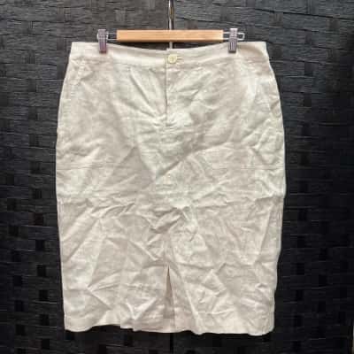 Sportscraft Womens  Size 12 Midi Skirt Beige 