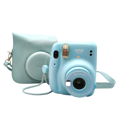 Fujifilm INSTAX Mini 11 Camera - Sky Blue With Leatherette Case