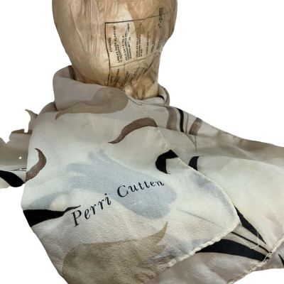 Perri Cutten Women's Scarf Black  / Cream / Gold 