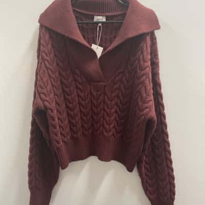Seed BNWT Size XL Long Sleeve Maroon Jumper