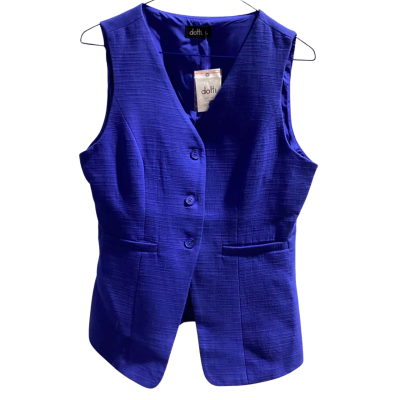 BNWT Dotti Womens  Size 10 Vest Jacket Cobalt Blue RRP $69.95