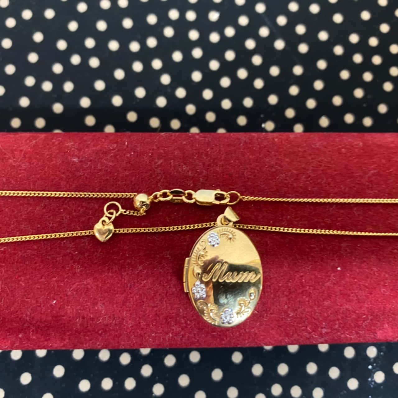 Stamped 375 Yellow Gold Chain and Locket (s)