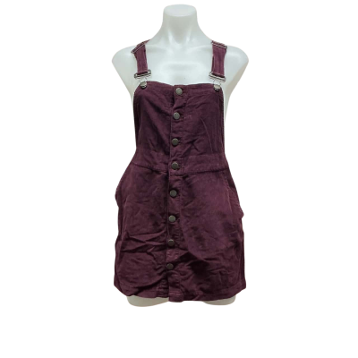 RVCA Womens 100% Cotton Size XS Pinafore Purple 