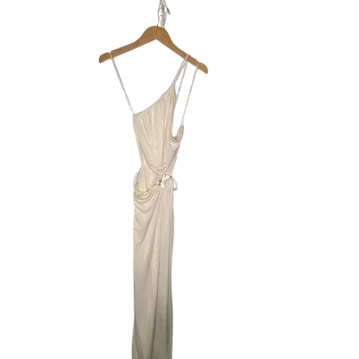 Misha Collection Womens  Size 8 Maxi Dress Gold / Off White 