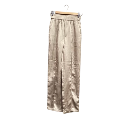 Mossman Womens Straight Leg Pants metallic beige Size 6