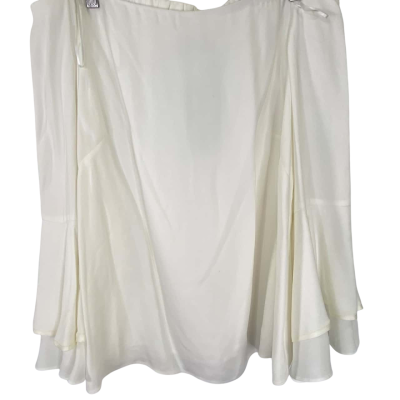 Cue Womens  Size 12 3/4 Sleeve Top / Blouse / Off-the-shoulder Top Cream 