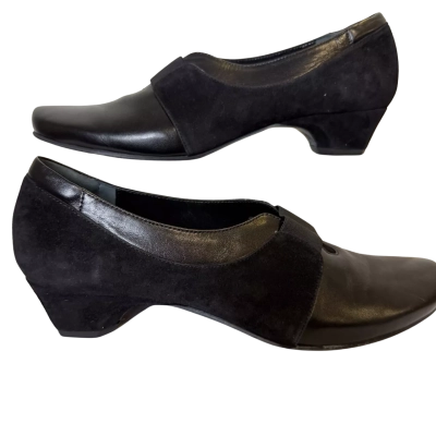 Prevata Womens Leather/Suede  Size 10.5 Black  