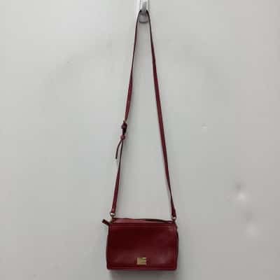  Womens RABEANCO rust red colour cross over leather bag