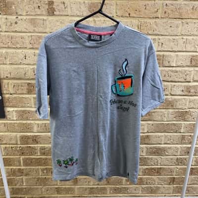 Scotch & Soda Mens grey graphic tee  Size M 