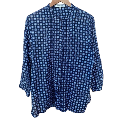 Perri Cutten Dark Grey Patterned Shirt Size 14