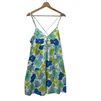 Seed Heritage Womens Size 10 Shoestring Strap Dress Floral 