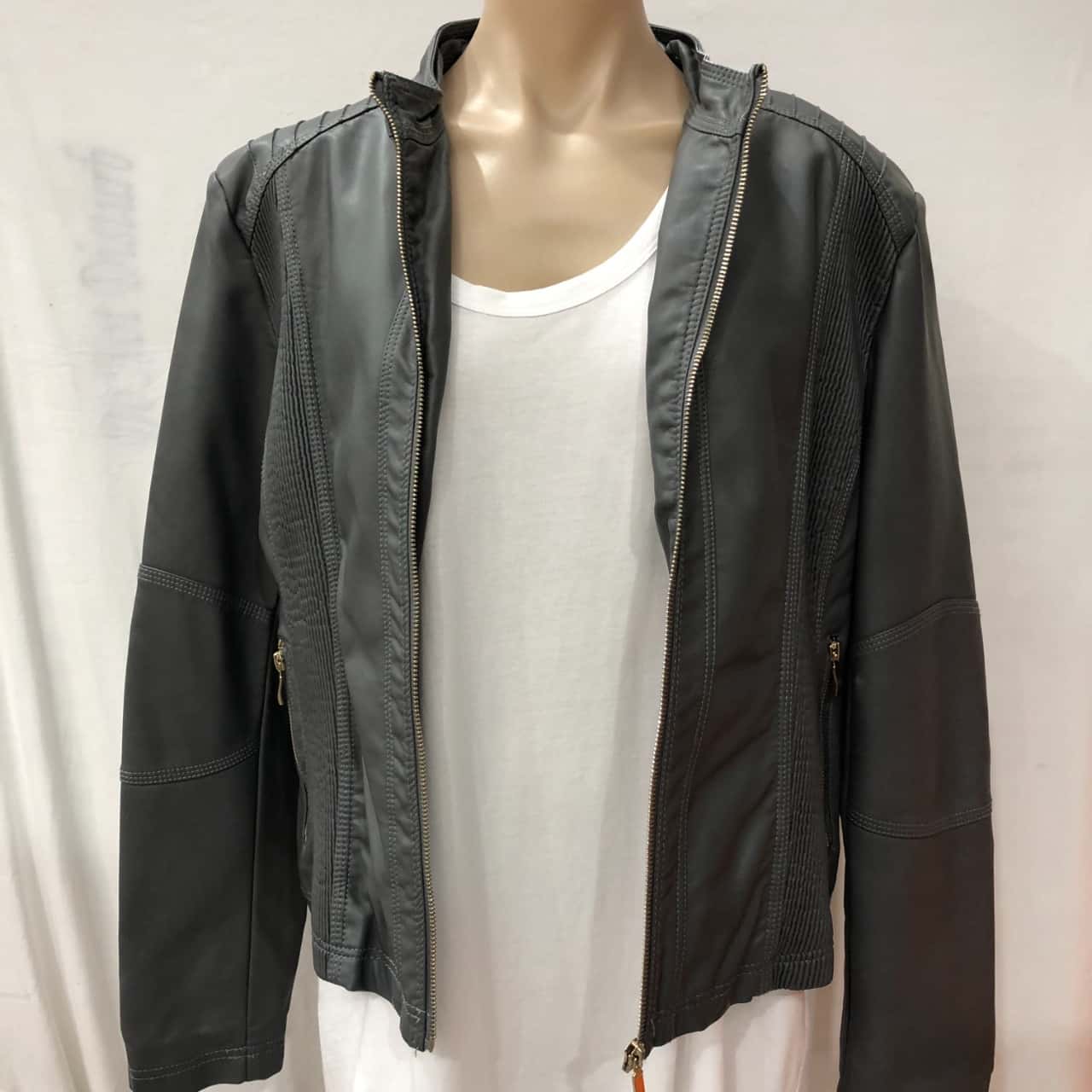 faux leather jacket size 16