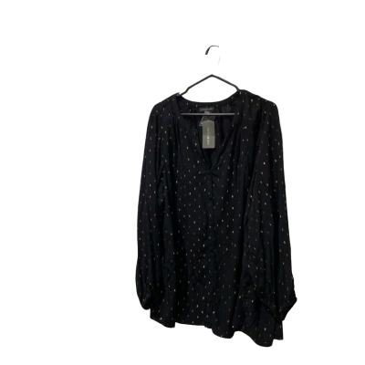 Autograph Womens  Size 20 Autumn Haze Peasant Top Black  / Gold 