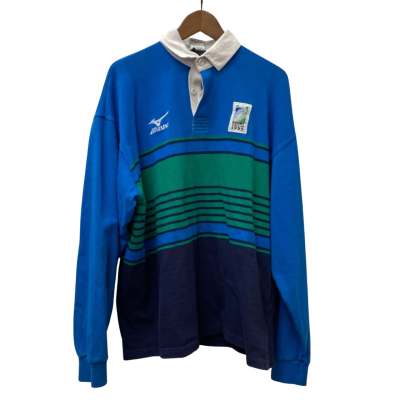 Mizuno Mens  Size XL Rugby World Cup 1999 Sweater Blue / Green / Multicoloured 