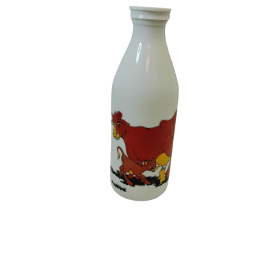 White Glass Milk Bottle