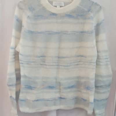 Witchery Womens  Size M Jumper / Pullover Blue / White 